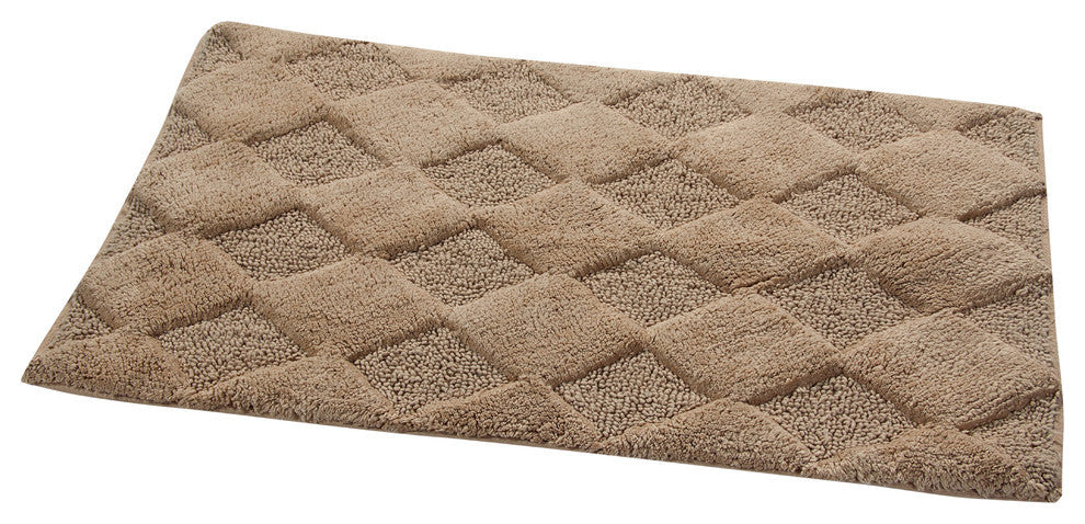 Bath Rug Cotton, 2 Piece, 34"x21" and 36"x24", Beige, GSF 210, Charlotte