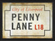 Penny Lane Sign Print