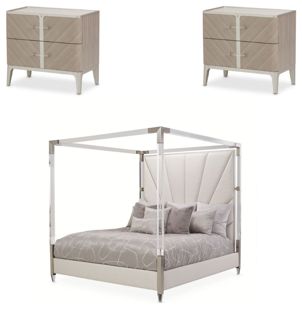 AICO Furniture Lanterna 3 Piece King Bedroom Set