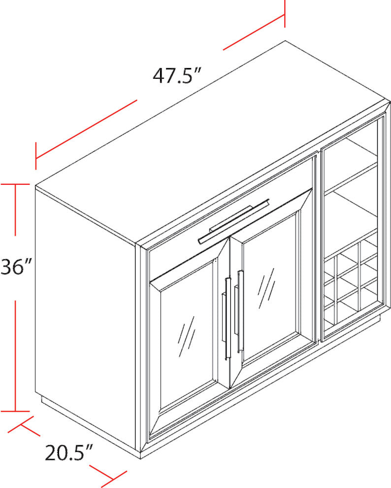 Parker House Pure Modern Dining Multi-functional Server