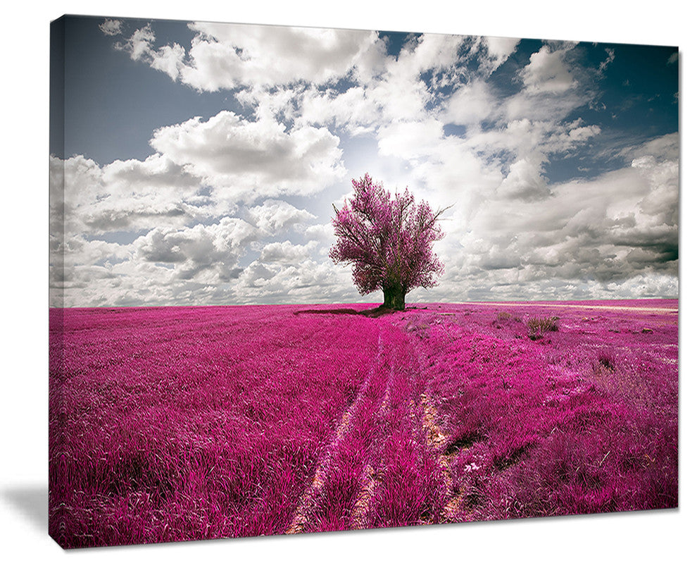 "Purple Tree Dreamscape" Landscape Canvas Photo Print, 40"x30"