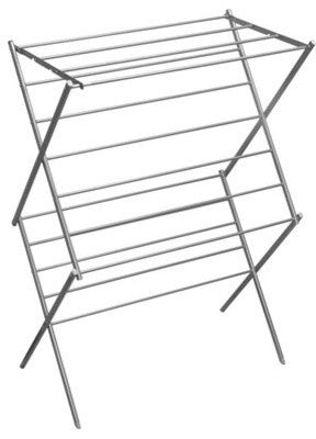 2 Tier Deluxe Foldable Clothes Water-Resistant Steel Drying Rack