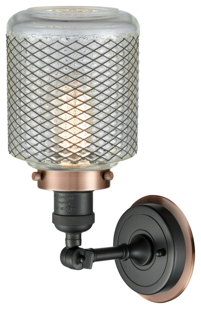 INNOVATIONS LIGHTING 203BK-BPAC-HRAC-G262 Stanton 1 Light Mixed Metals Sconce