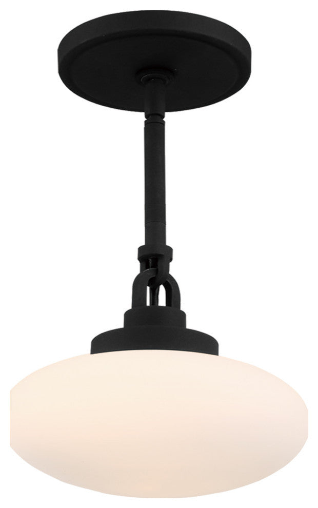 Crystorama PKR-B8501-BF, 1-Light Pendant, Black Forged