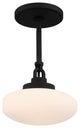 Crystorama PKR-B8501-BF, 1-Light Pendant, Black Forged