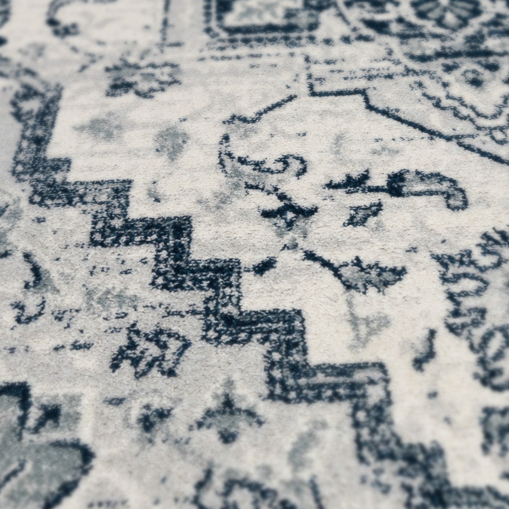 Alexandria Yana Power-Loomed Polypropylene Area Rug, Deep Blue, 2'x3'