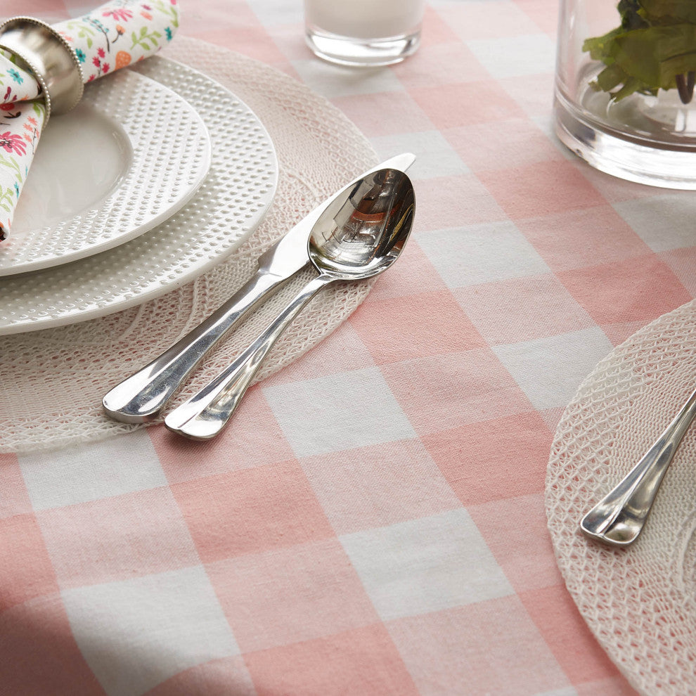 Pink Buffalo Check Table Topper 40"x40"