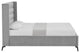 Inspired Home Alessio Bed, Upholstered, Light Gray Velvet Full