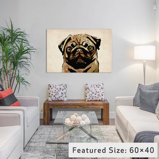 "Pug Dog" by Michael Tompsett, 26x18x1.5"