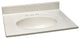 Design House 586313 25" Cultured Marble Vanity Top - White on White