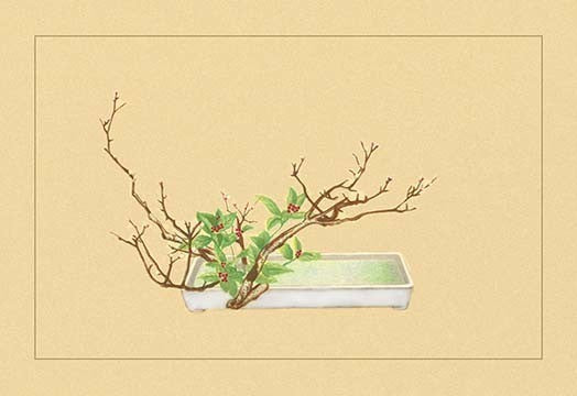Plum and Chloranthus Brachystchys - Fine Art Giclee Print 24" x 36"