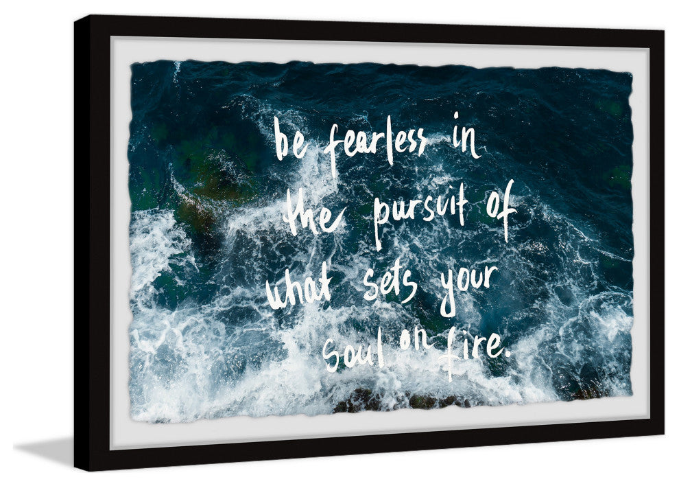 "Be Fearless VI" Framed Painting Print, 12x8