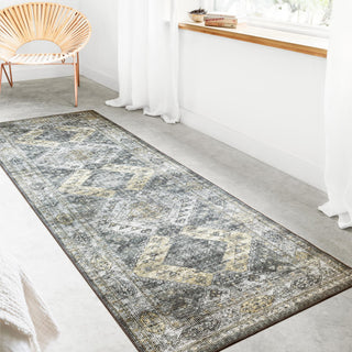 Graphite Silver Printed Skye Area Rug by Loloi II, Graphite/Silver, 5'x7'6"