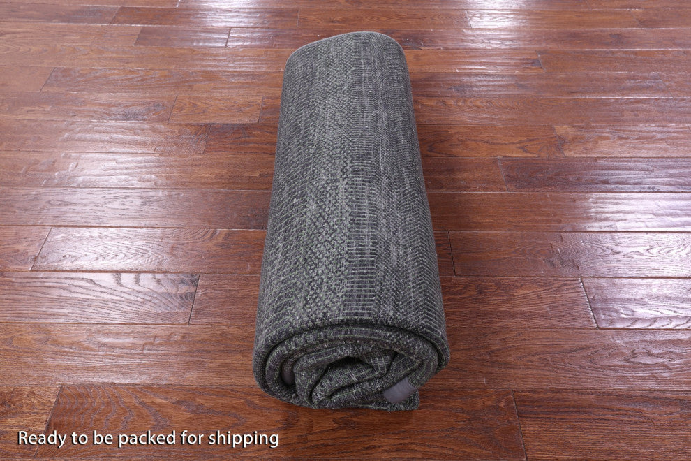 5' 11" X 8' 11" Savannah Grass Handmade Wool and Silk Rug Q11936