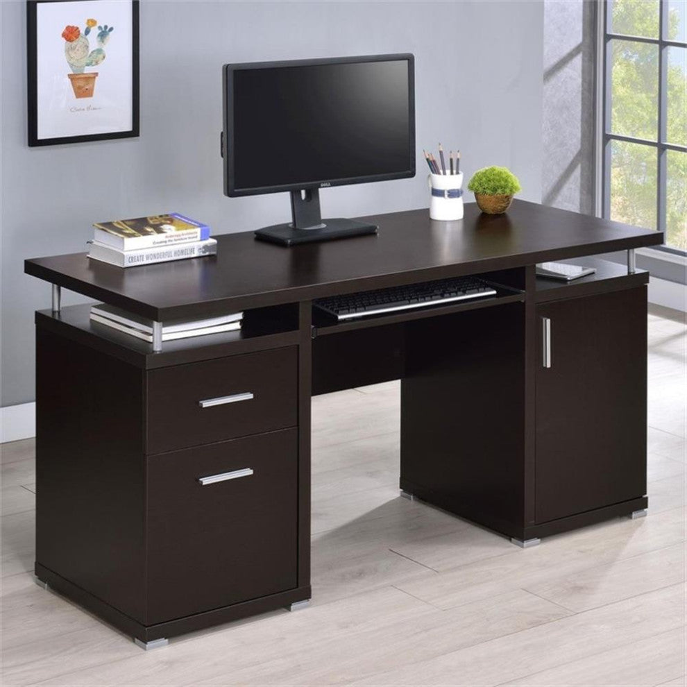 Coaster Tracy Contemporary 2-drawer Wood Computer Desk Cappuccino