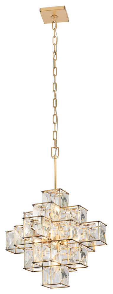 Varaluz Cubic 6-Lt Pendant - Calypso Gold