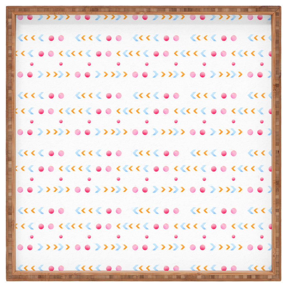 Laura Redburn Dot Dot Chevron Square Tray