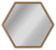 CHLOE Reflection CH8M020MP26-HEx Maple Finish Hexagon Framed Wall Mirror
