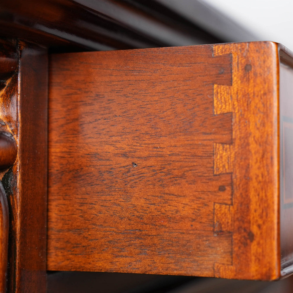 Banded Mahogany Partners Desk