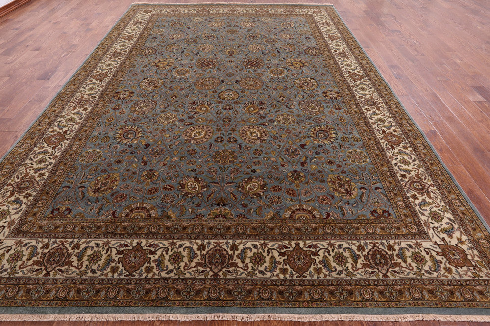 Persian Tabriz Hand-Knotted Wool Rug 10' 0" X 14' 0" Q9442