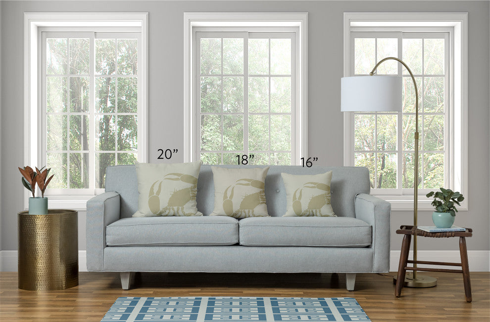 14x20" Graduated Stripe Nautical Decorative Indoor Pillow, Dusty Smoke