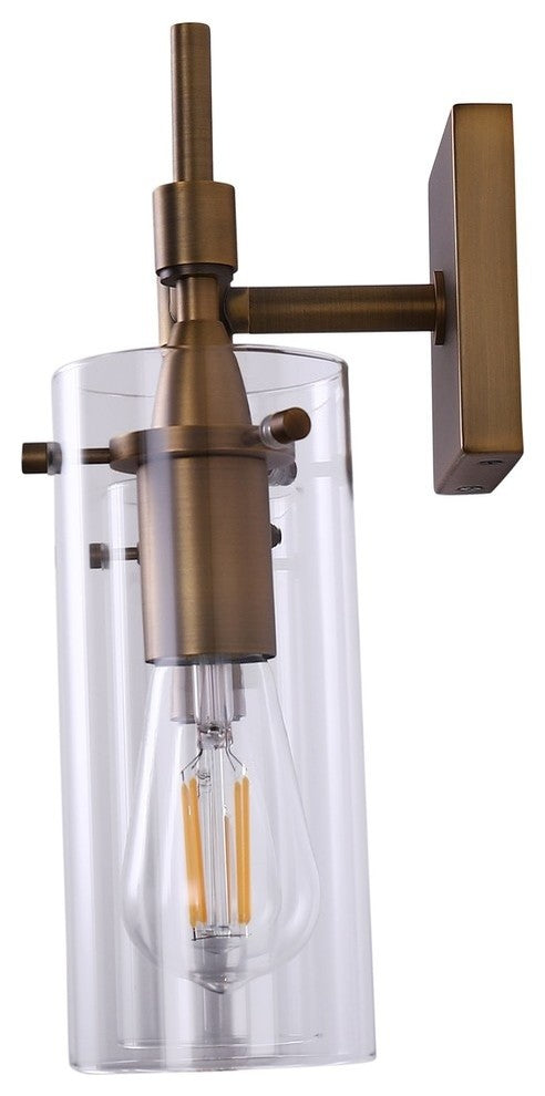 Effimero 2-Light Wall Sconce, Antique Brass