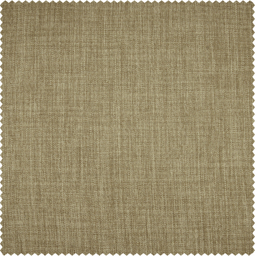 Nomad Tan Faux Linen Room Darkening Sample Swatch, 4Wx4L