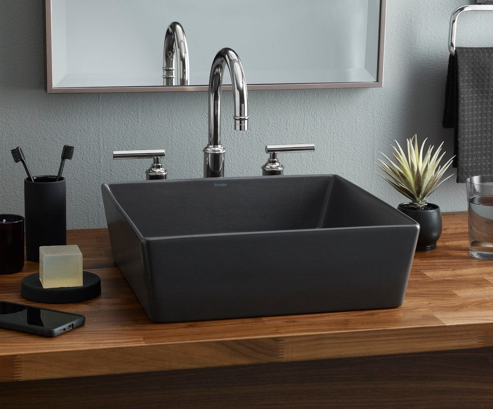 FLEX Vessel Sink, Graphite, 15"x15"x5"