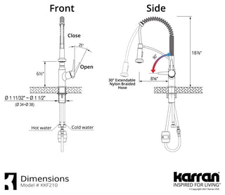 Karran Single-Handle Pull-Down Sprayer Kitchen Faucet, Matte Black