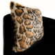 Plutus Brown Tiger Animal Faux Fur Luxury Throw Pillow, 16"x16"