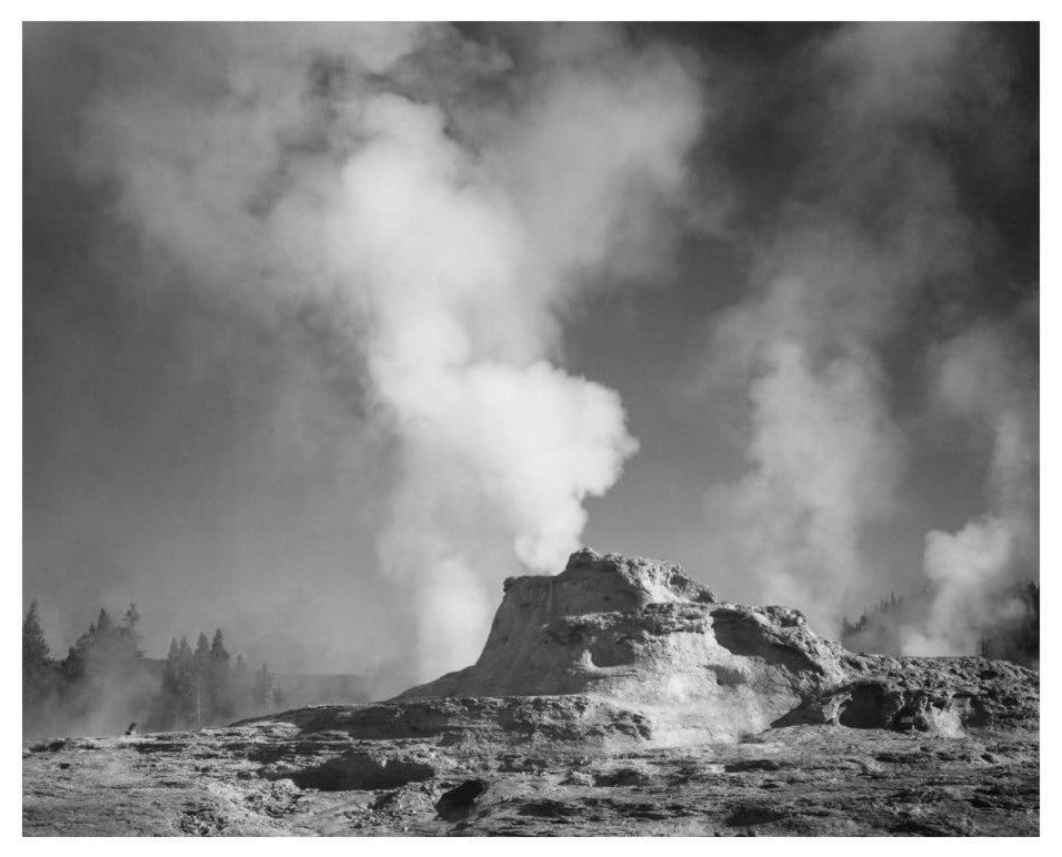 "Castle Geyser Cove, Yellowstone National Park, 1941-1942" Paper Art, 24"x20"