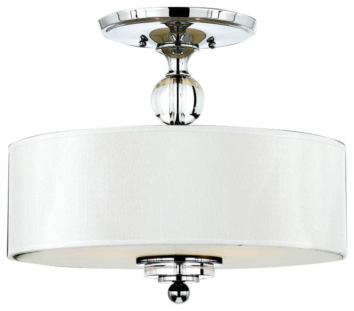 Quoizel DW1717C Three Light Semi-Flush Mount Downtown Polished Chrome