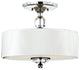 Quoizel DW1717C Three Light Semi-Flush Mount Downtown Polished Chrome