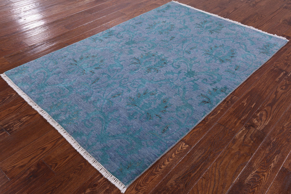 4' 2" X 6' 1" William Morris Hand-Knotted Wool Rug Q5891