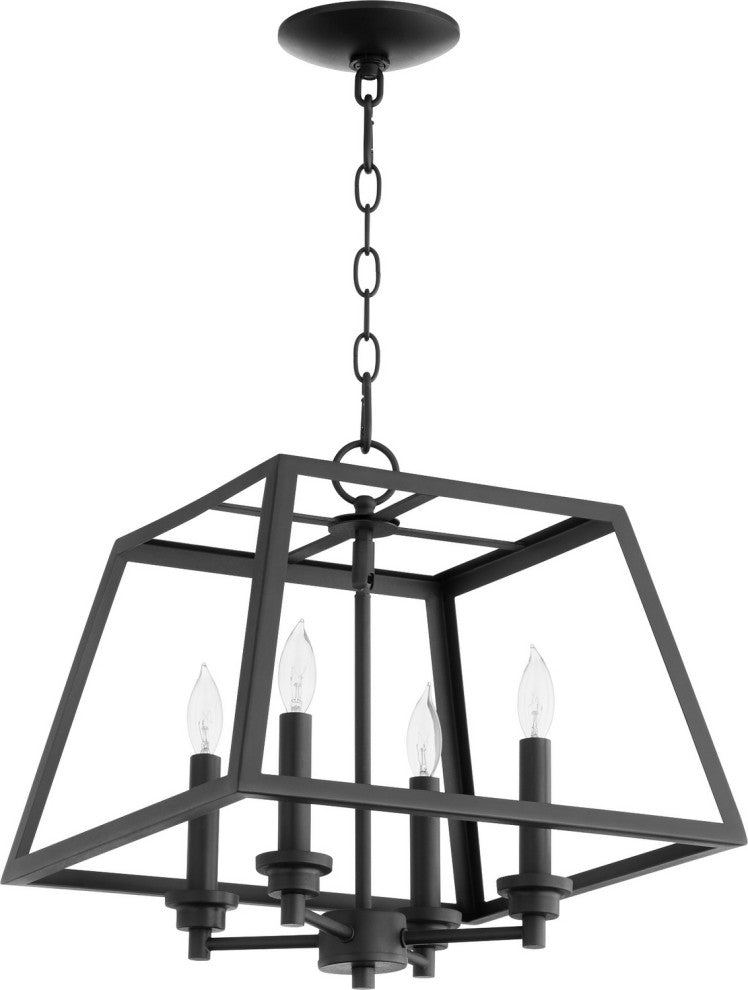 Quorum 675-4-69 Four Light Pendant, Black Finish