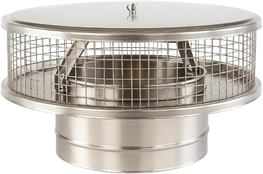 Round Single Wall, Solid Pack Chimney Cap, 7"