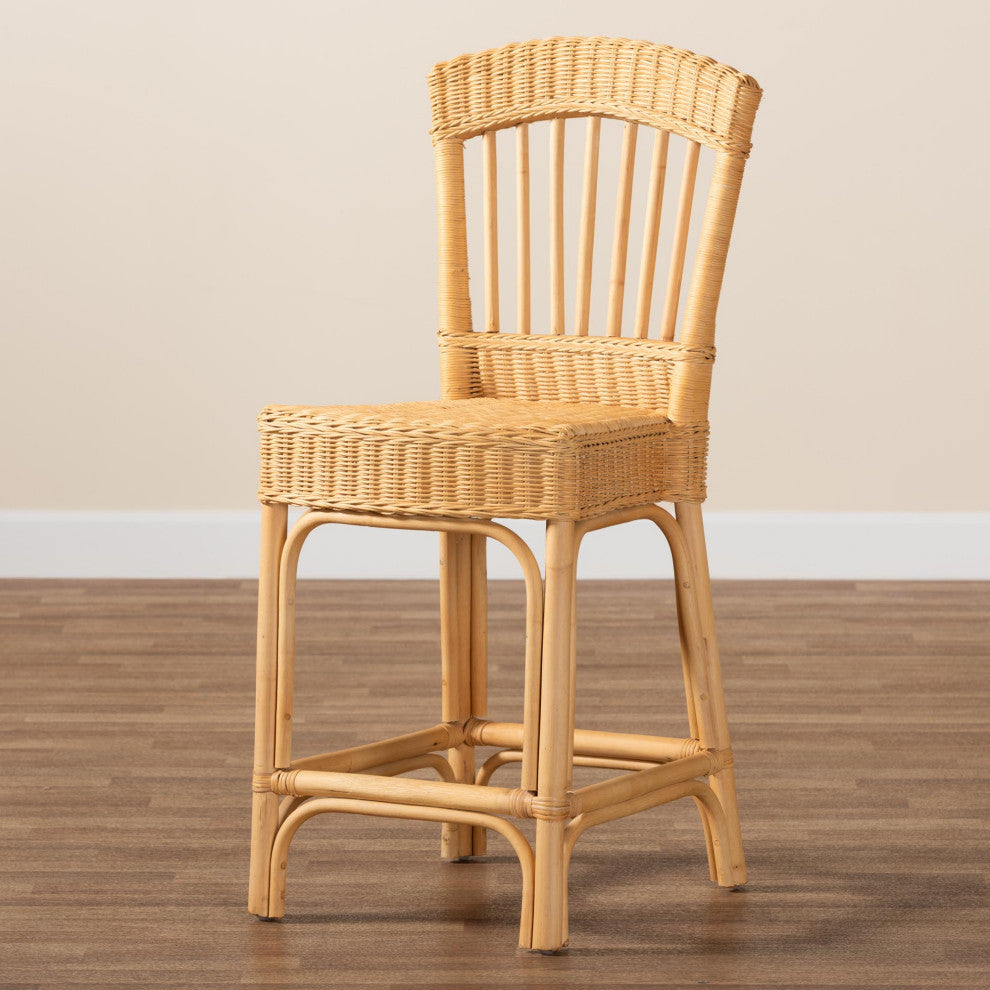 Becca Natural Rattan Counter Stool