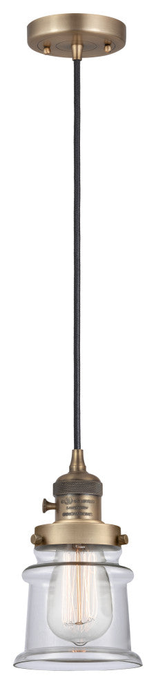INNOVATIONS 201CSW-BB-G182S-LED 1-Light Mini Pendant Brushed Brass