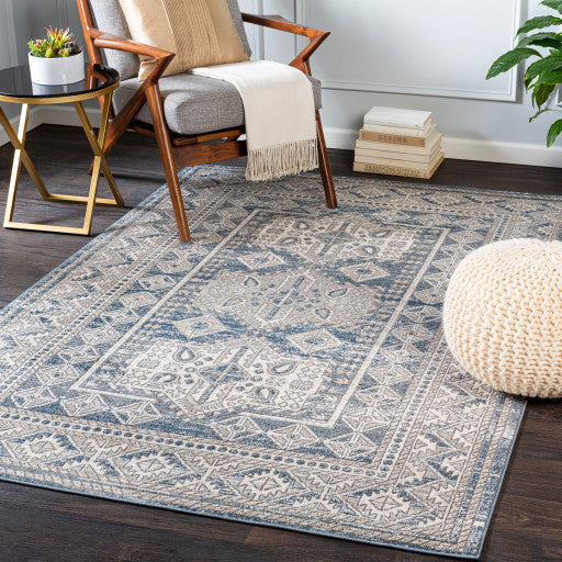 Surya Seattle STA-2306 5'3"x7'3" Rug, Medium Gray/White/Light Gray/Khaki