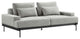 Modway Proximity Upholstered Polyester Fabric Sofa in Light Gray