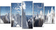 Beautiful Summit Panorama, Landscape Canvas Art Print, 60"x32", 5 Panels