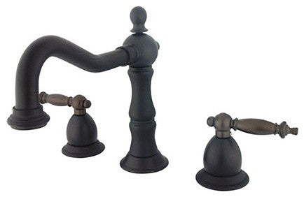 Kingston Brass Widespread Bathroom Faucet With Brass Pop-Up, Oil Rubbed Bronze