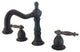 Kingston Brass Widespread Bathroom Faucet With Brass Pop-Up, Oil Rubbed Bronze