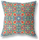 16" Orange Green Cloverleaf Indoor Outdoor Throw Pillow