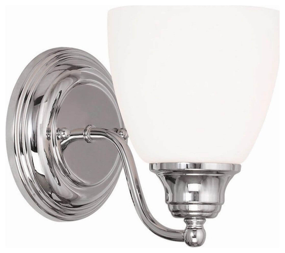 Livex Somerville 1 Light 7" Tall Wall Sconce, Polished Chrome