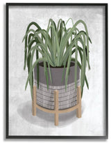 Friendly Spider Plant Grey Green Painting, 11"x14"