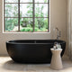 Avalon NativeStone Freestanding Soaking Tub, Charcoal, 72"