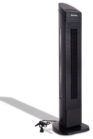 Modern 35" Black LED Digital Remote Control Tower Fan
