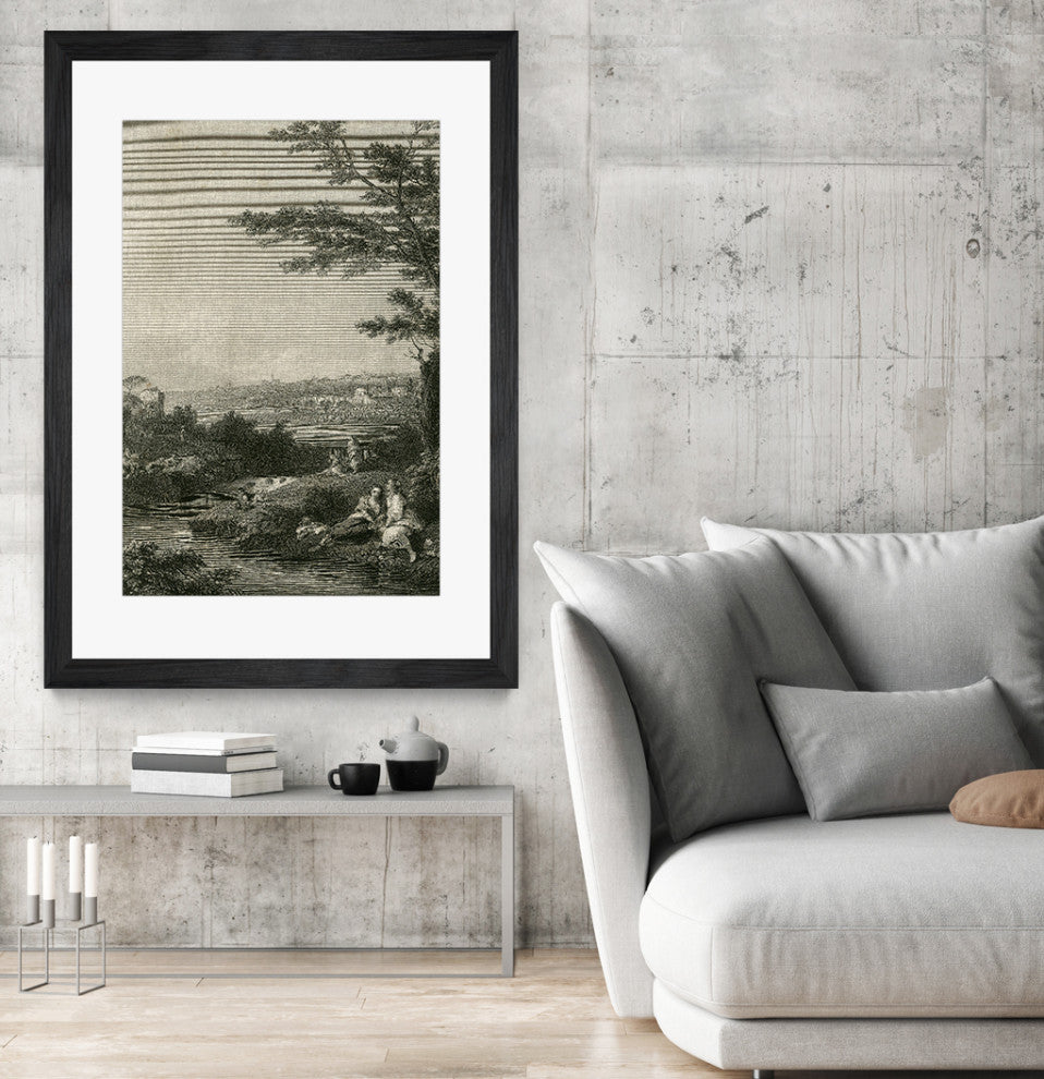 "The Waterfall" Matted and Framed, 52" X 36"