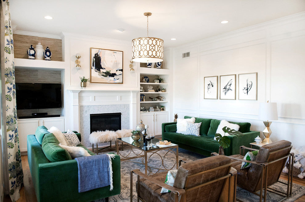 Libby Langdon for Crystorama Jennings 5 Light Aged Brass Chandelier